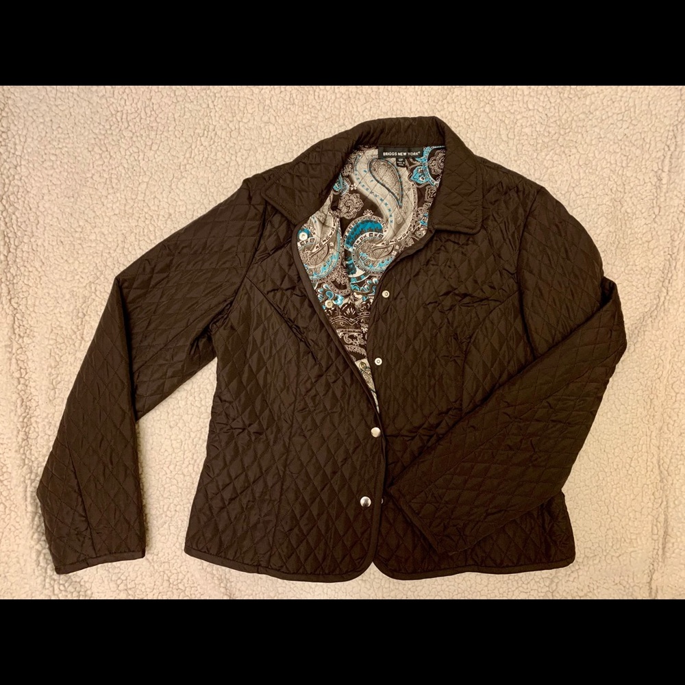 Briggs New York Quilted Lightweight Blazer Jacket